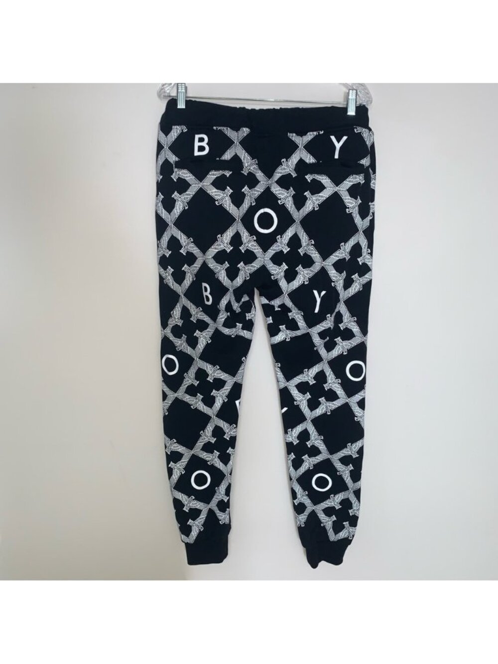 Boy London Rare Monogram Black White Sweat Pants Joggers M - Picture 4 of 15